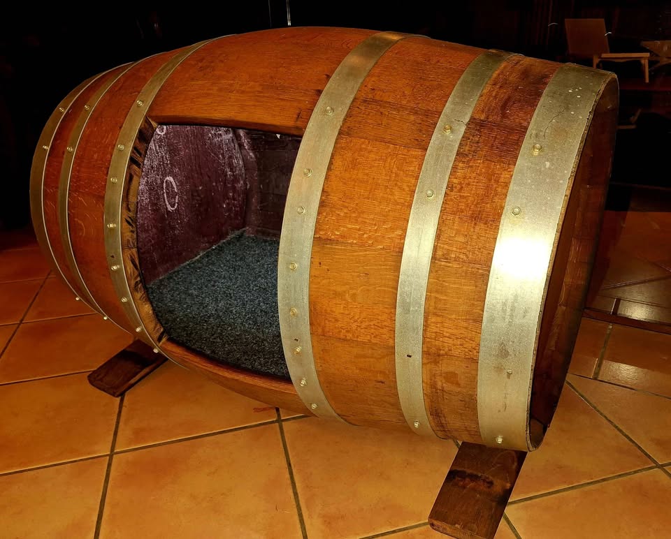 French Oak Wine Barrel Dog Kennel Bed | Custom Dog House Australia