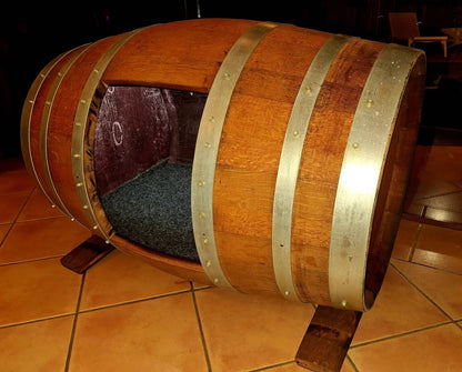 French Oak Wine Barrel Dog Kennel Bed | Custom Dog House Australia