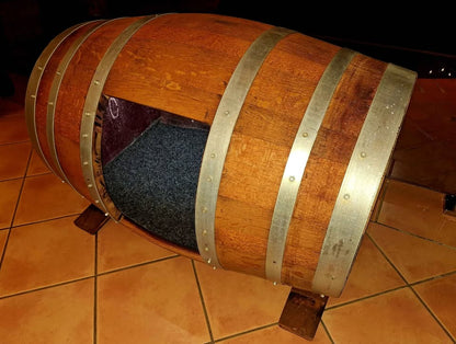 French Oak Wine Barrel Dog Kennel Bed | Custom Dog House Australia