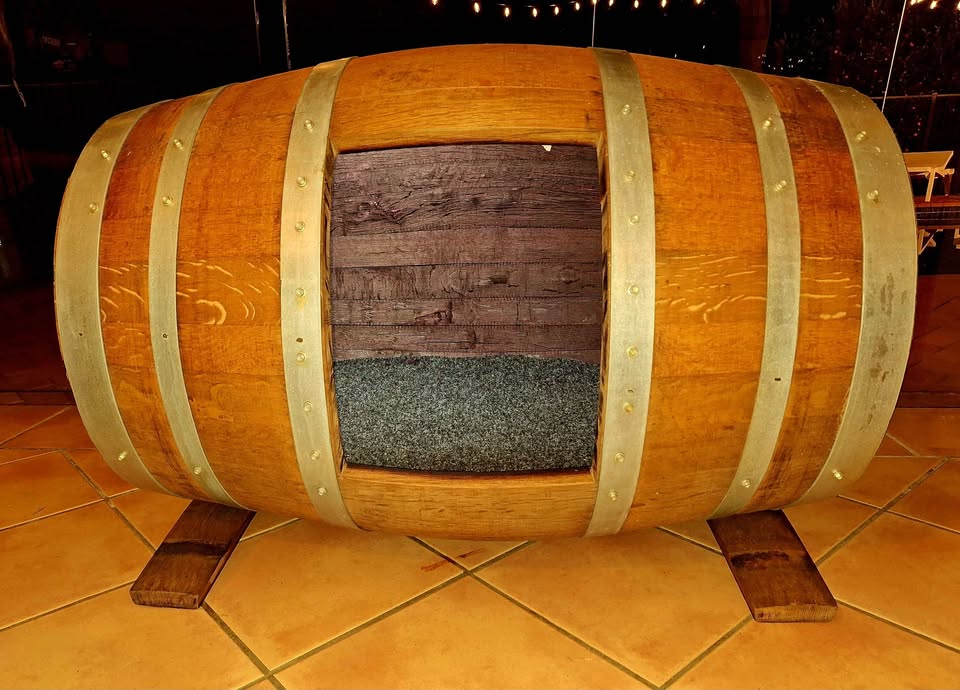 French Oak Wine Barrel Dog Kennel Bed | Custom Dog House Australia