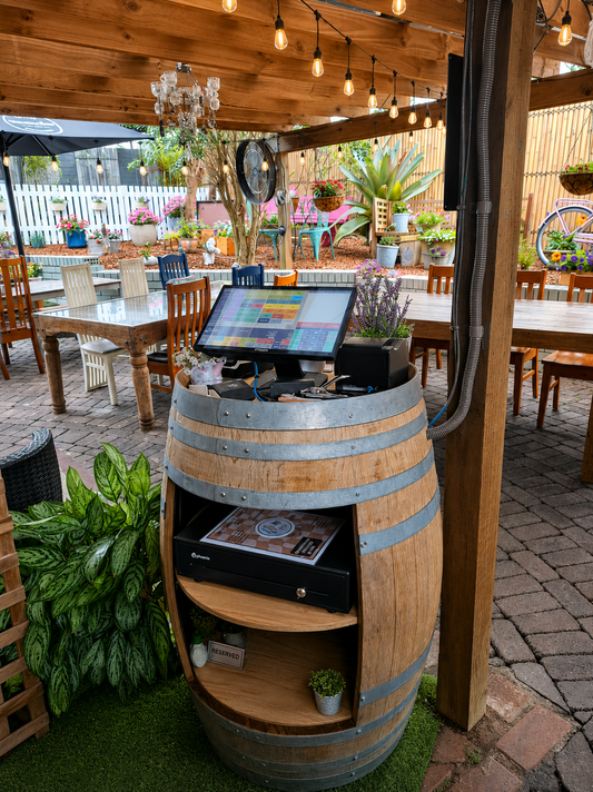 French Oak Wine Barrel Display – Twin or Single Shelf
